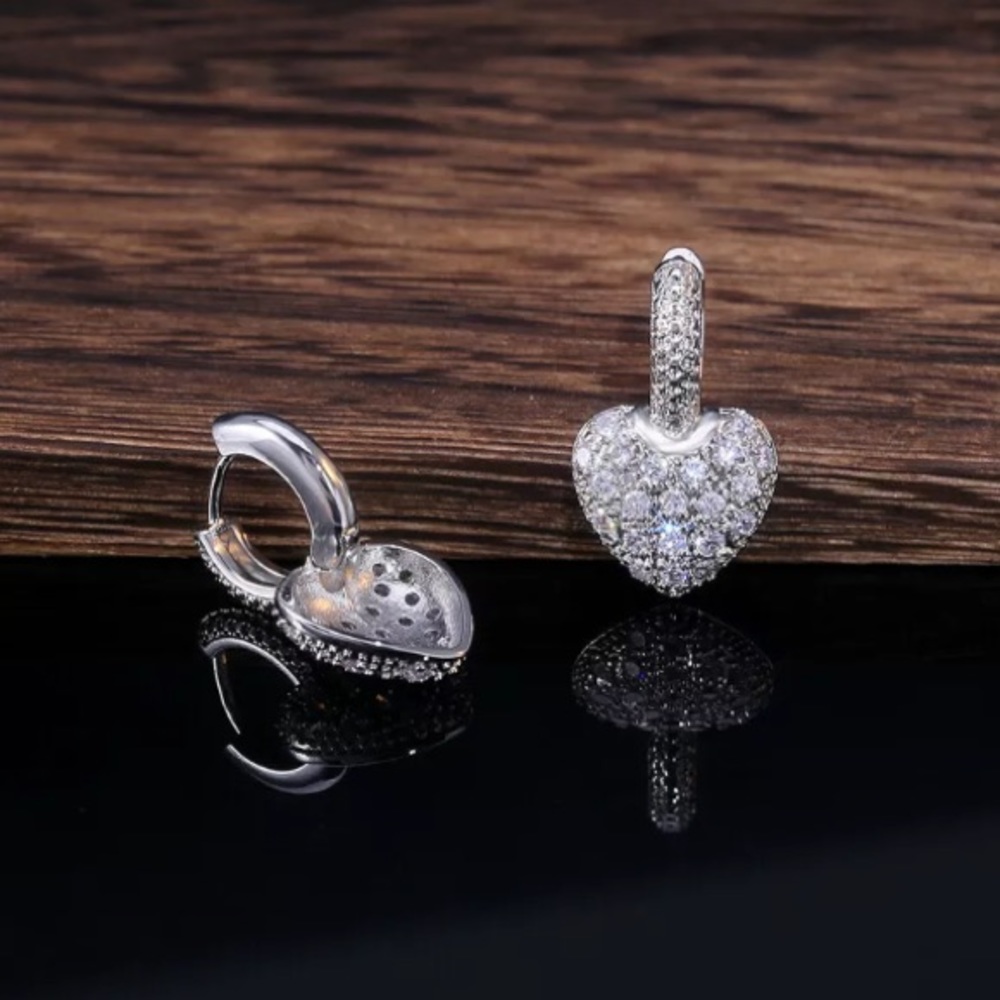 NEW Diamond 💎 Sterling Silver Drop Earrings - Picture 5 of 5